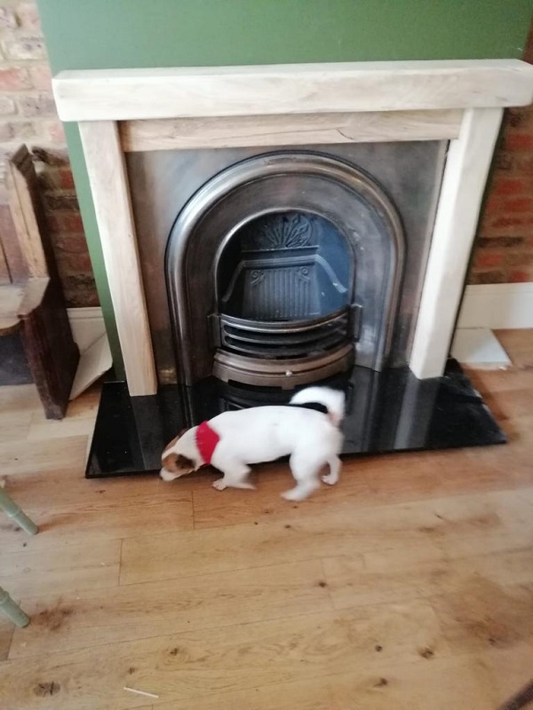 finished fireplace
