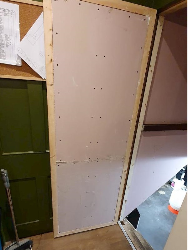 Door has been mounted as the cellar door