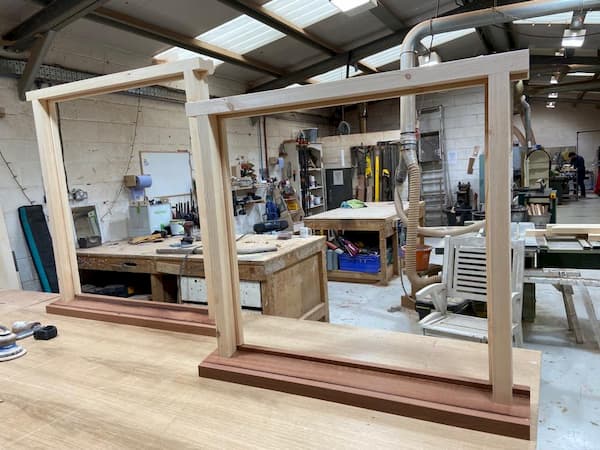 Two frames sitting ready for installation