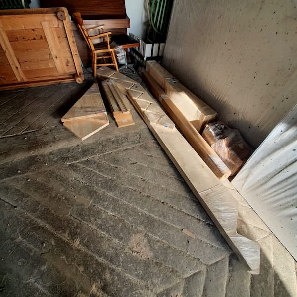 Pre-manufactured pieces for the new stairs to The School House