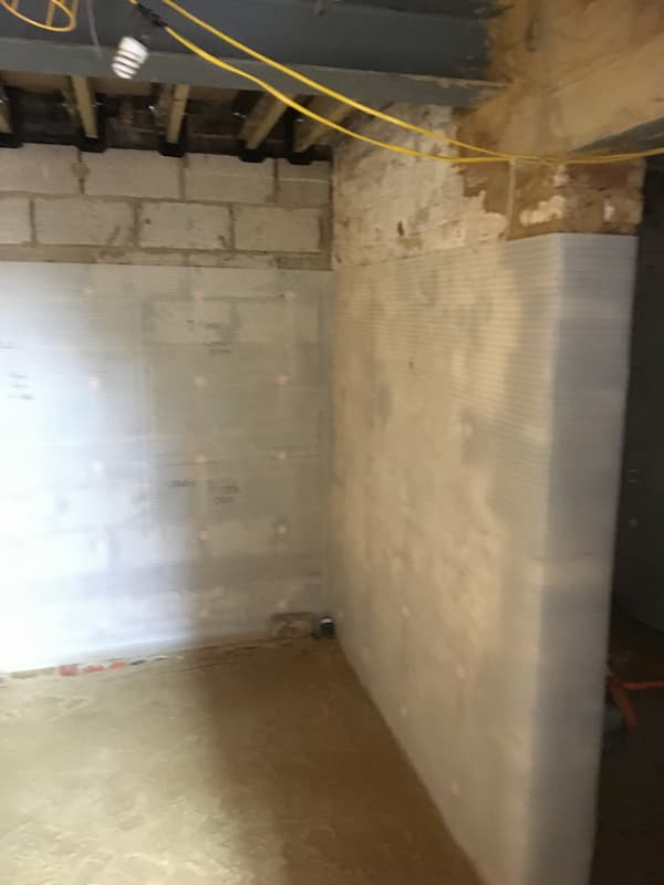 All the walls have now got damp proof membrane