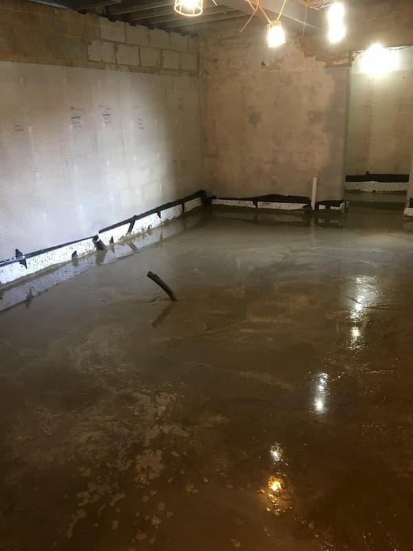 View of the Kitchen floor and what will be The Cold Room