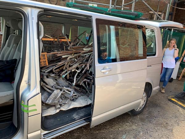 The van was full of lead piping and copper wire