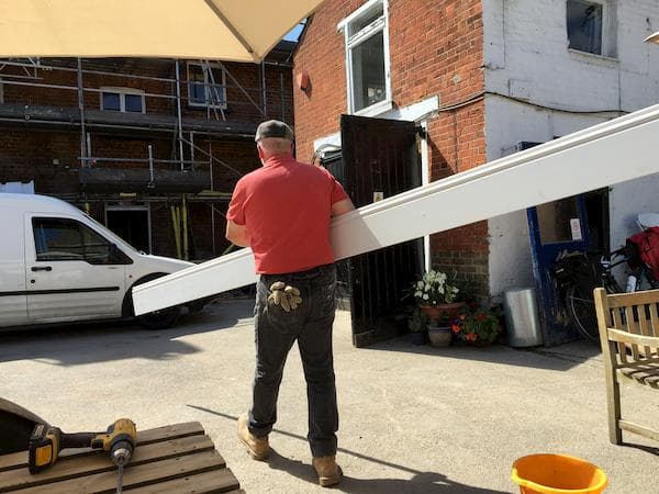 Skirting board for the bar area, 30th September 2019