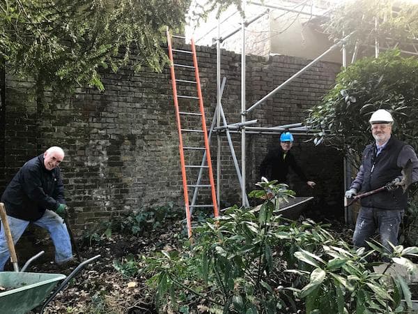 Clearing behind the kitchen, 26th February 2020