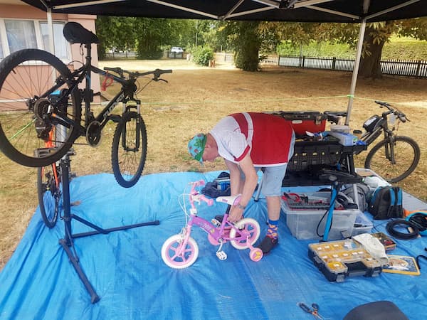 Fixing a wee kiddies bike