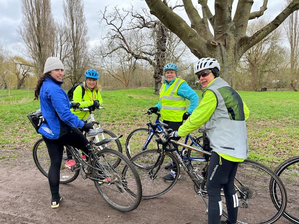 Short break on a guided ride